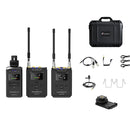 CKMOVA UHF Dual-Channel Wireless Mic System 2 X Transmitters with Audio Recorders & 1X Receiver VOCAL-MV4