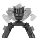 Vanguard EQ-PRECISION 1QSC Carbon Fiber Gun Bipod with Ball Head & Pic Rail Mount – Ideal for Hunting and Target Shooting - Height:-22-27cm