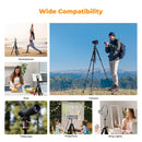 K&F Concept Smart Lightweight Camera & Phone Tripod | Ultimate Stability 8kg Load Capacity – S255A3+B-Head, Black