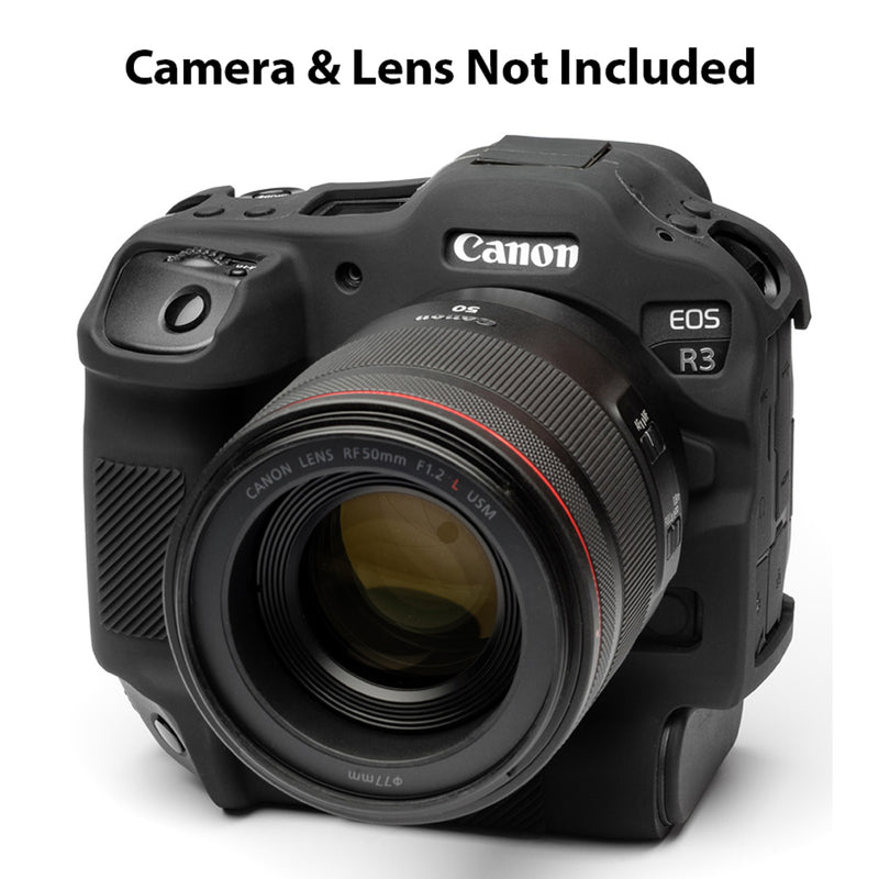 easyCover PRO Silicon Camera Case for Mirrorless Canon R3 - Black - ECCR3B