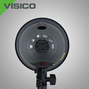 Visico PRO VL 300 PLUSII: 2X 300 Watt Flash Head Soft Box Studio Kit VL-300PII-SBK