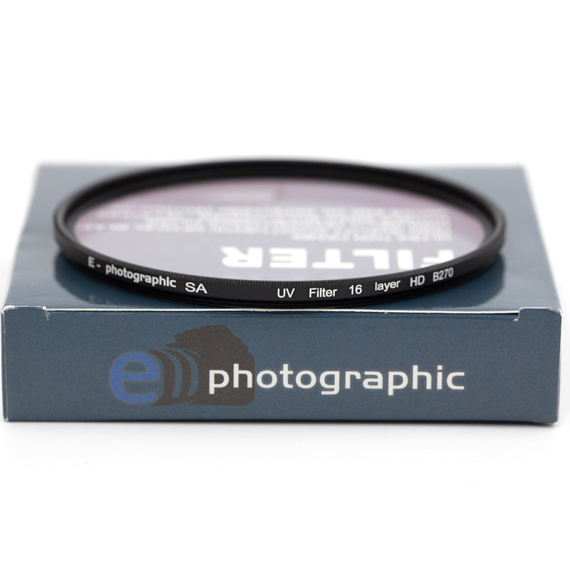 E-Photographic PRO 49mm Multicoated UV Filter-German HD B270 Schott Optics