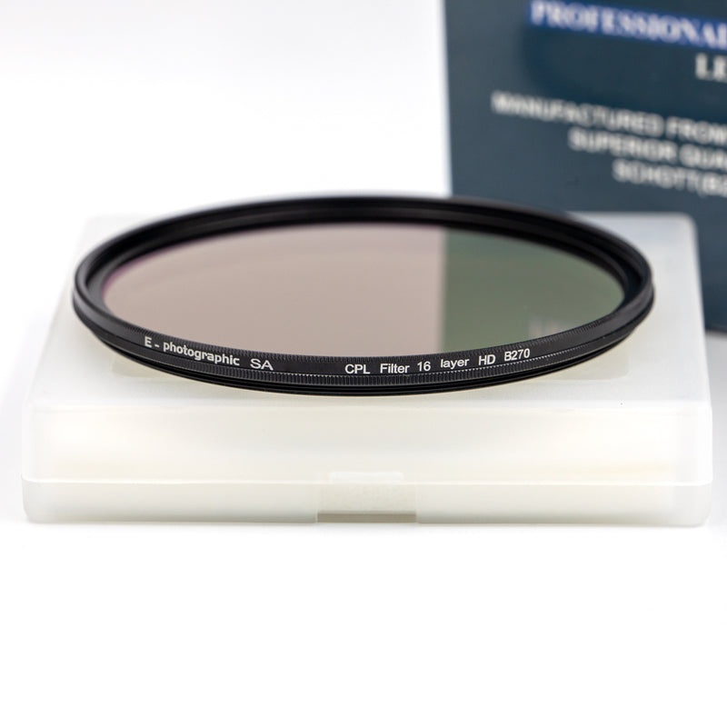 E-Photographic PRO 55mm Multicoated CPL Filter-German HD B270 Schott Optics