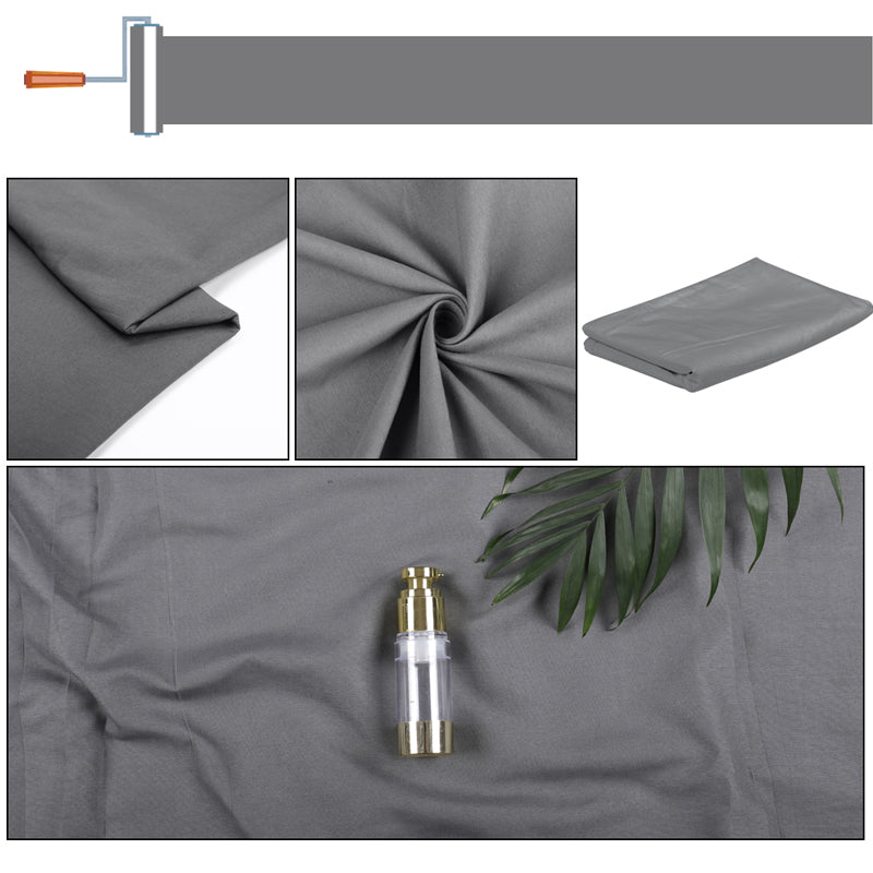 E-Photographic Professional Cotton Muslin Backdrop 3x6m Grey - EPH-CBDGY
