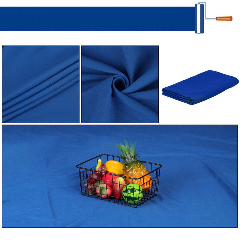 E-Photographic Professional Cotton Muslin Backdrop 3x6m Blue - EPH-CBDBL