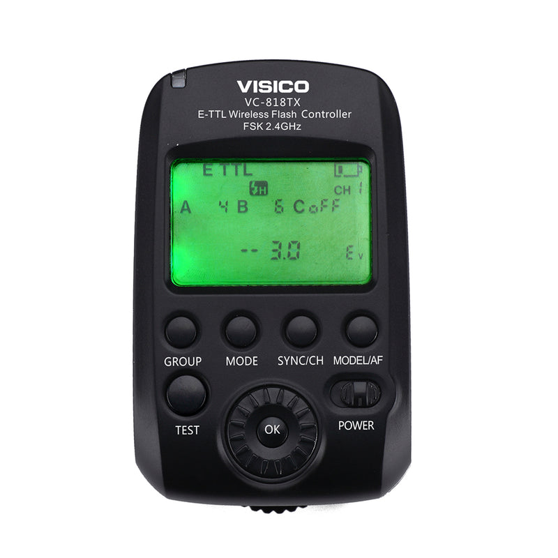 Visico VC-818TXC ETTL Wireless Trigger for Canon DSLR and Mirrorless Cameras