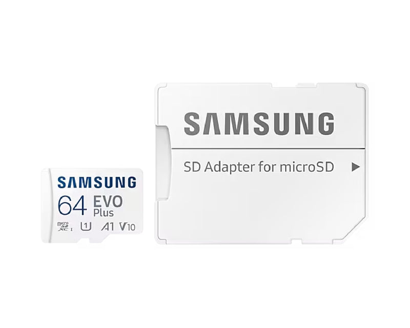 Samsung 64GB EVO Plus 130Mb/s Micro SD Card & SD Adapter for a Wide Range of Devices