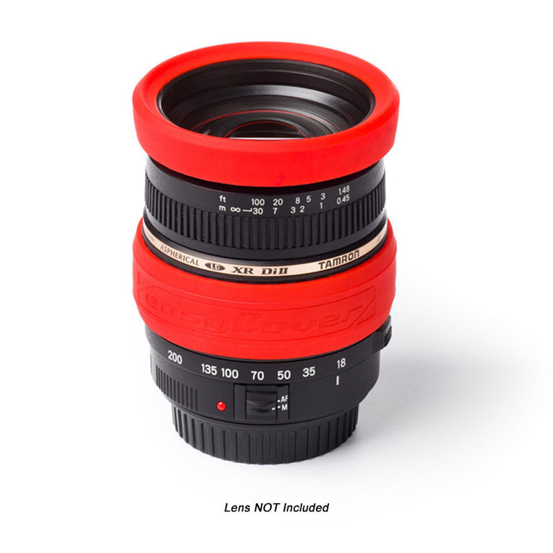 easyCover PRO 77mm Lens Silicon Rim/Ring & Bumper Protectors Red - ECLR77R