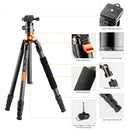K&F Concept SA284C1 Professional Carbon Fibre Tripod 10Kg Capacity Monopod Conversion KF09-095
