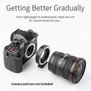 Viltrox Adapter Canon EF lens to Olympus and Panasonic  M4/3 cameras, 1 f-stop increase