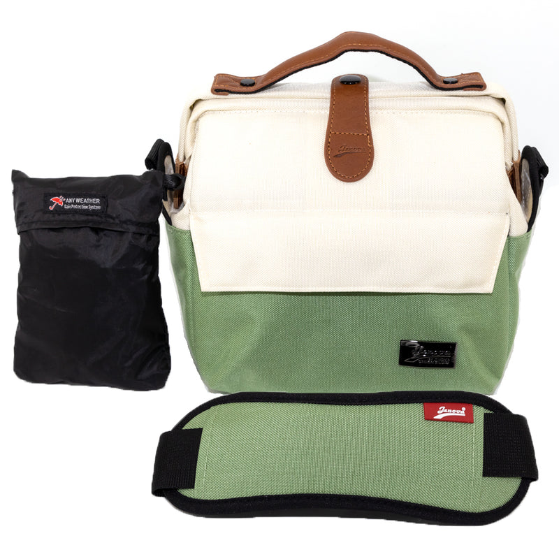 Jenova Urban Legend Professional Shoulder Bag Beige & Olive Green - 61132BGGN