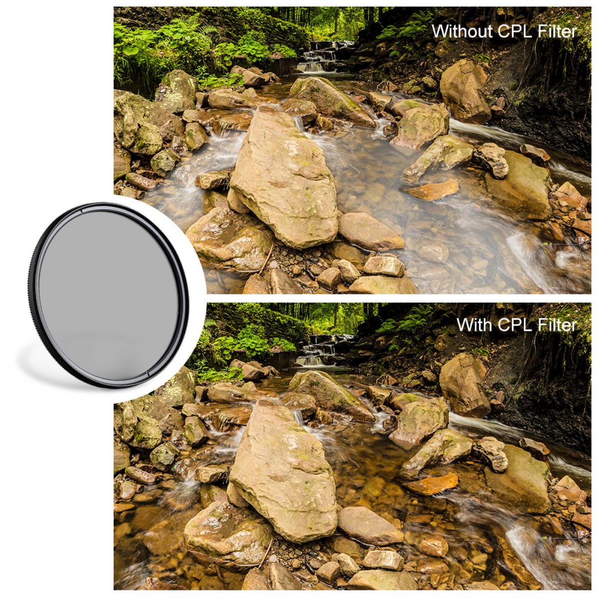 K&F Concept PRO 67mm Classic Series Slim Blue Multi Coated Circular Polariser (CPL) filter - KF01.1439