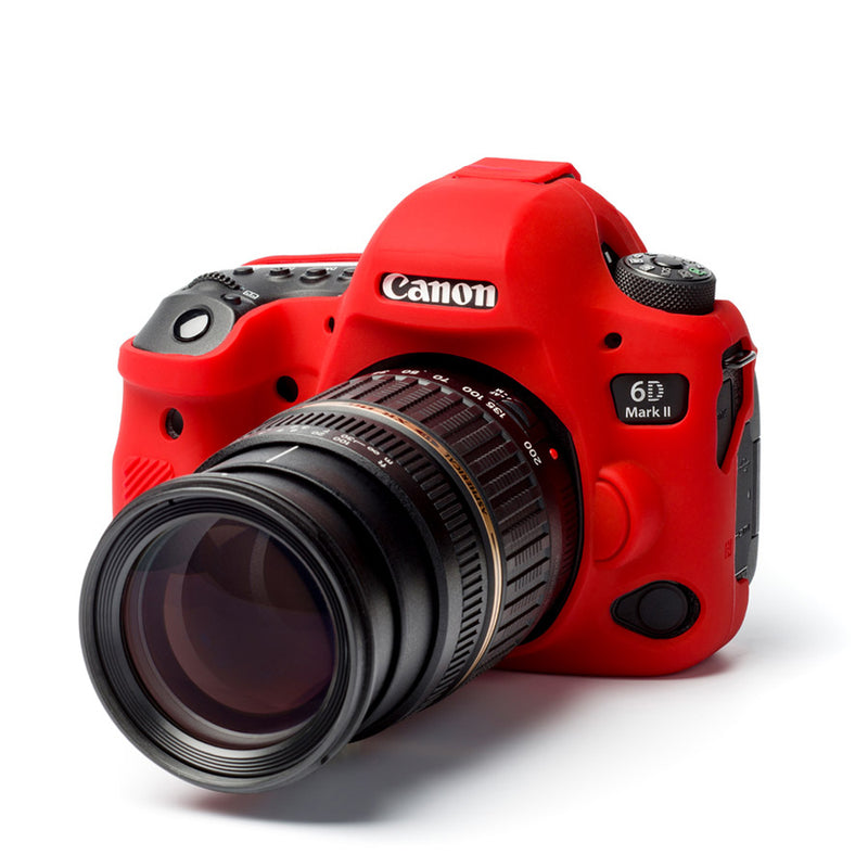 easyCover - Canon 6D MarkII DSLR - PRO Silicone Case - Red – ECC6D2R