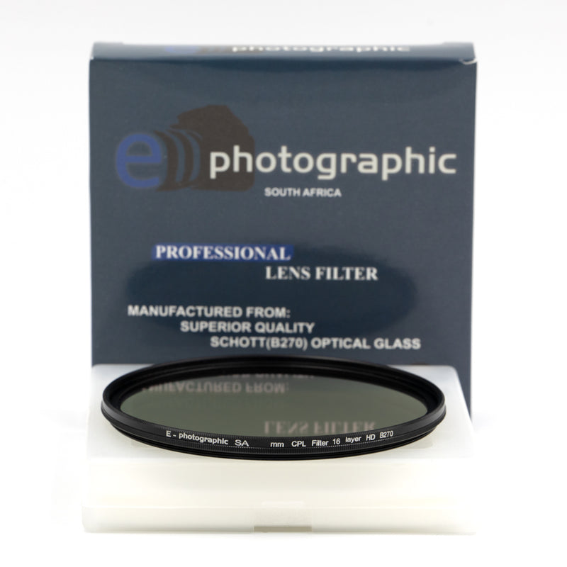 E-Photographic PRO 46mm Multicoated CPL Filter-German HD B270 Schott Optics