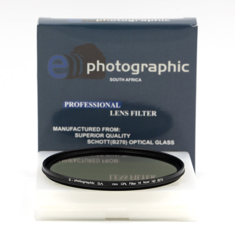 E-Photographic PRO 72mm Multicoated CPL Filter-German HD B270 Schott Optics