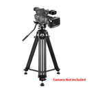 Powerwin Heavy Duty 10Kg Capacity PRO Fluid Head Tripod for Video, Mirrorless & DSLR Cameras with Hydraulic Damping