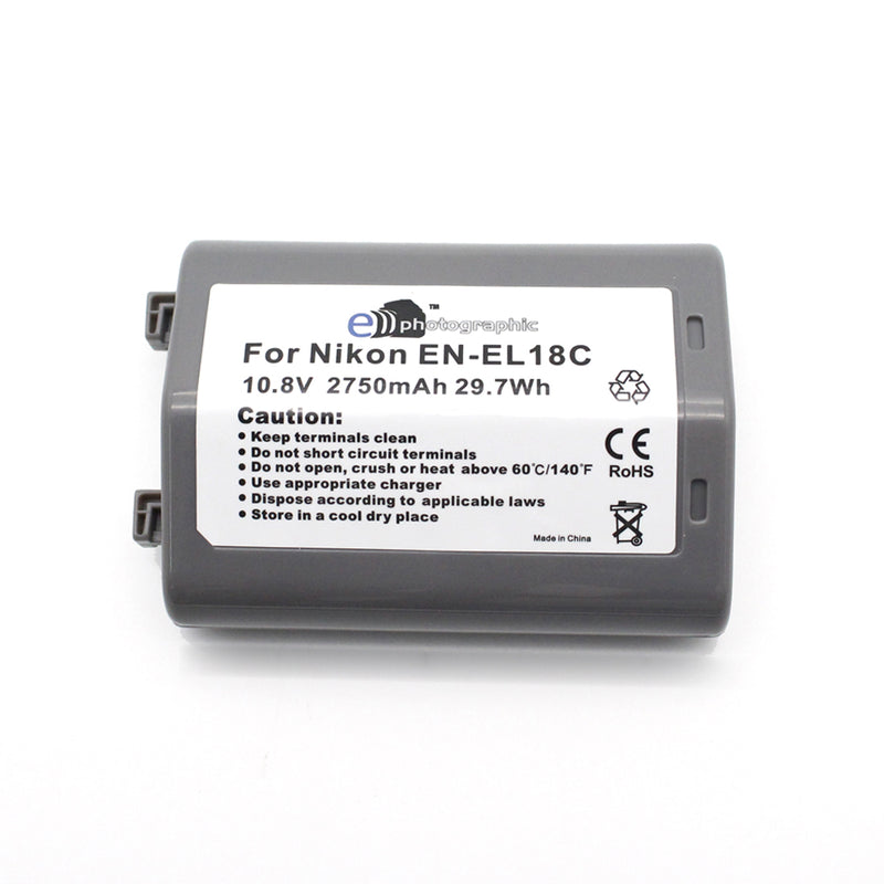 E-Photographic 2750 mAh Lithium Replacement Battery for EN-EL18C  Nikon DSLR Cameras - EPHENEL18C