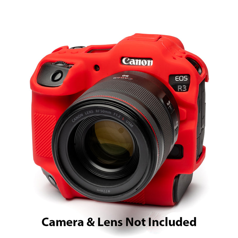 easyCover PRO Silicon Camera Case for Mirrorless Canon R3 - Red - ECCR3R