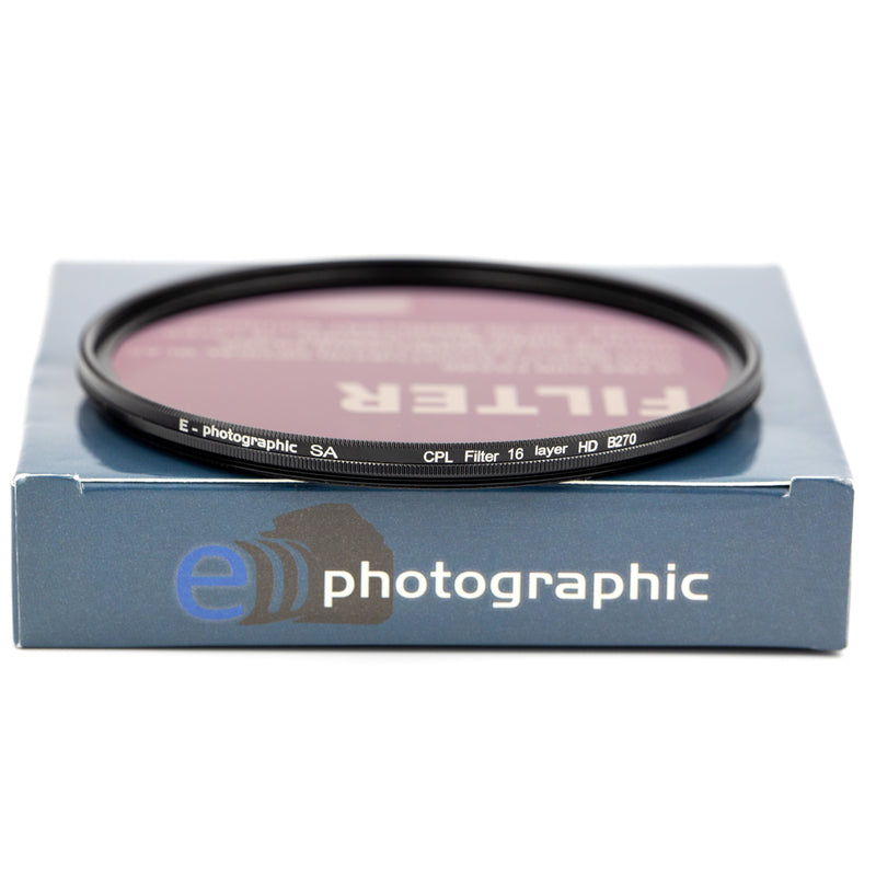 E-Photographic PRO 58mm Multicoated CPL Filter-German HD B270 Schott Optics