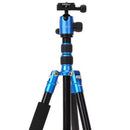 Jenova PRO.J Professional Aluminium Travel Tripod 8kg-load Blue-A401BL