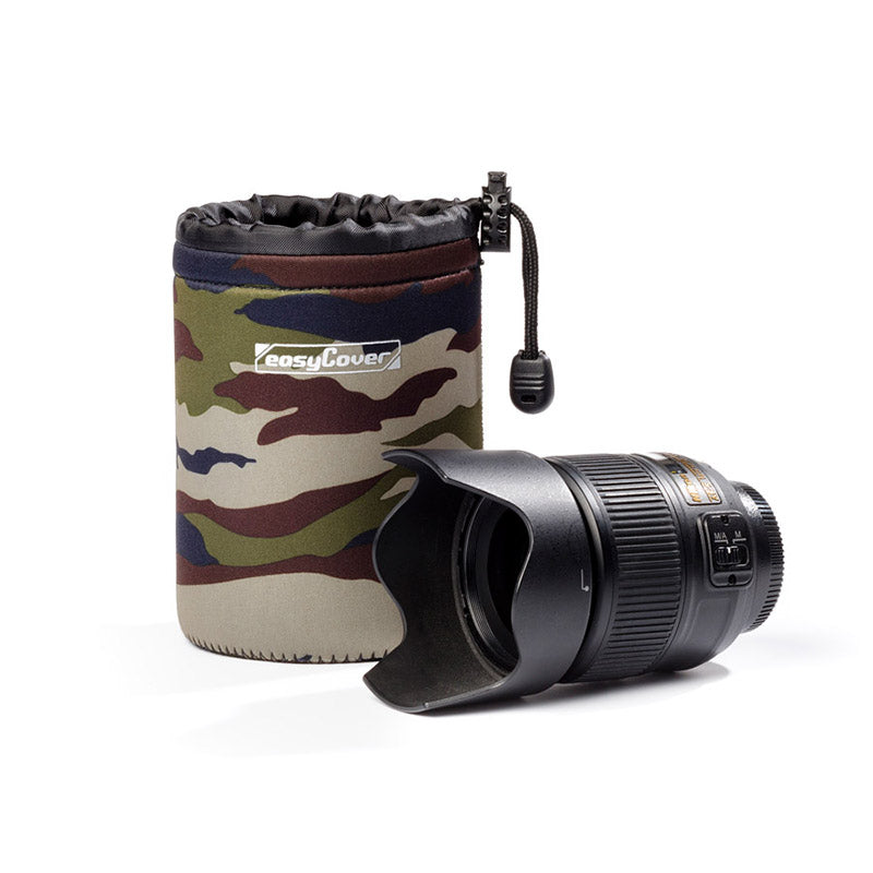 easyCover professional padded camera lens case/pouch 8cm (DIA) X 10cm (LGTH) - Camouflage