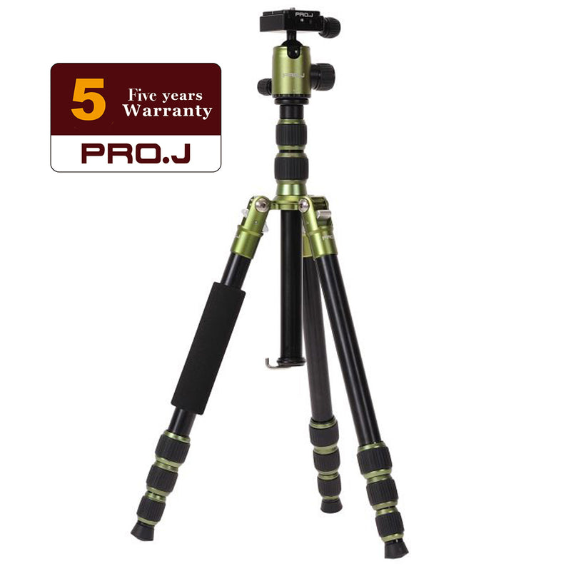 Jenova PRO.J Professional Aluminium Travel Tripod 8kg-load Green-A401GN