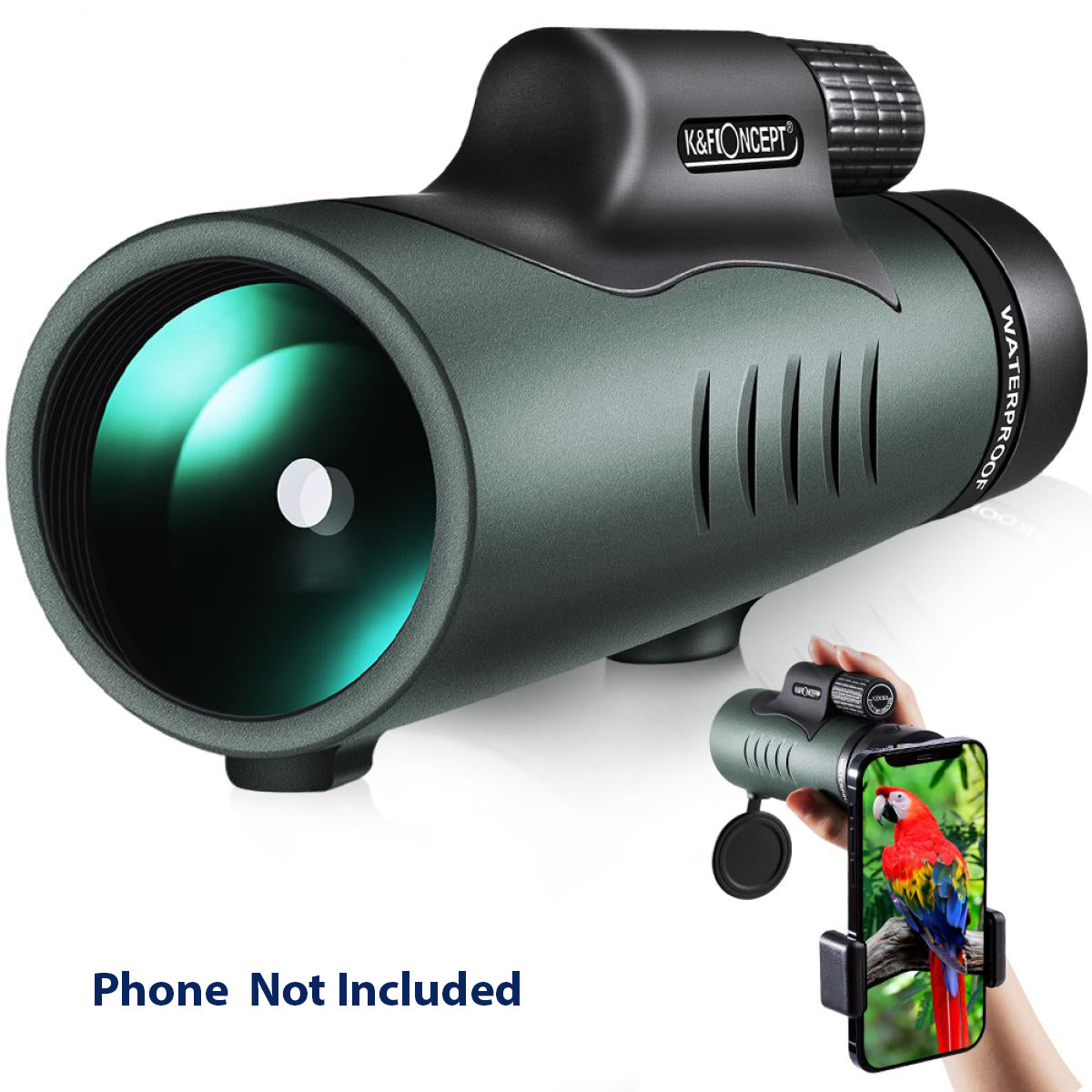 K&F Concept 12 X 50 FMC HD Monocular, German Schott AG optics - KF33-008