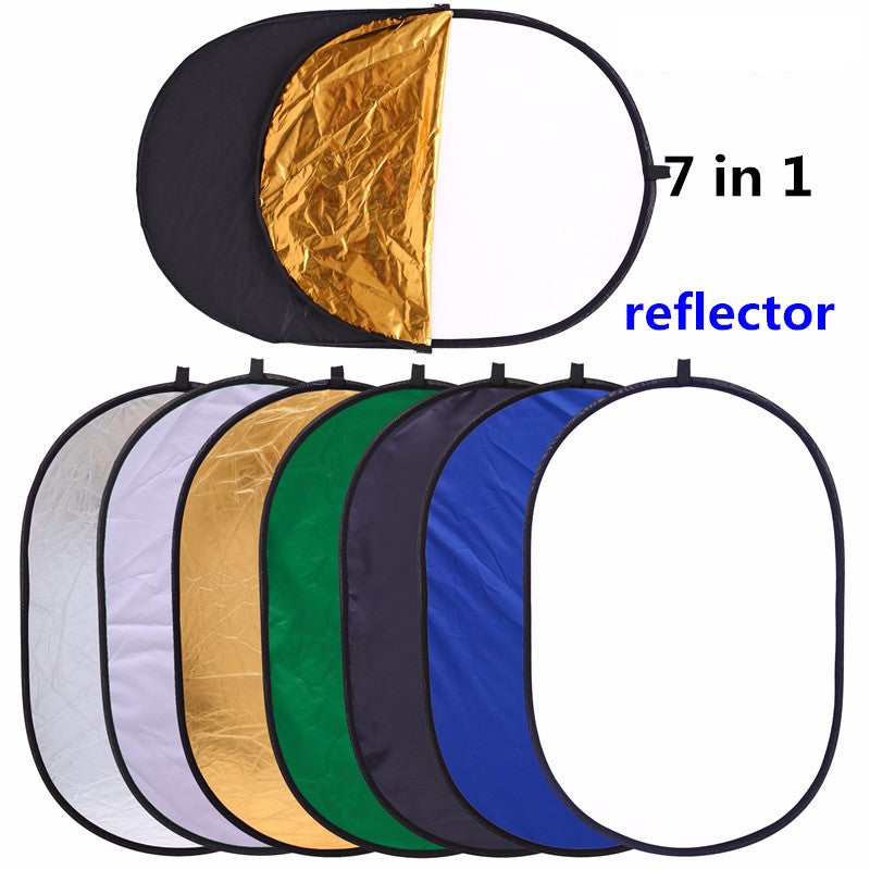 E-Photographic Professional 60cm X 90cm  7 in 1 Oval Reflector Kit - SN236