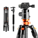 K&F Concept SA284C1 Professional Carbon Fibre Tripod 10Kg Capacity Monopod Conversion KF09-095