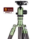 Jenova PRO.J Professional Carbon Fibre Tripod 25kg Capacity Green 35853GN