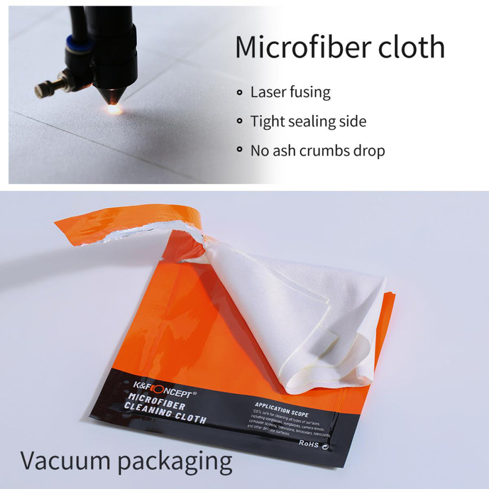 K&F Concept 6 pack dry needle a dust-free microfibre cloth  15 X 15cm  - SKU-1684