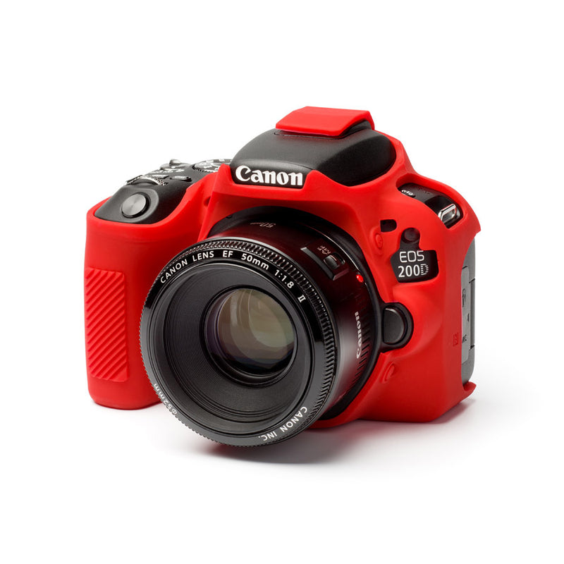 easyCover - Canon 200D DSLR - PRO Silicone Case - Red – ECC200DR