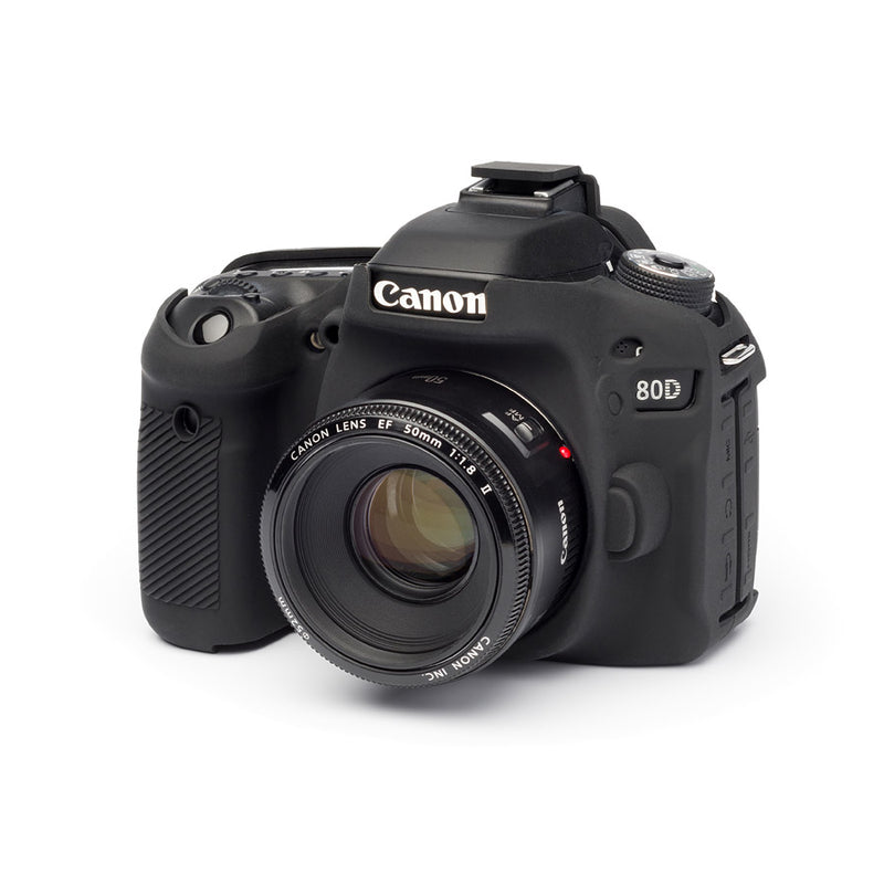 easyCover - Canon 80D DSLR - PRO Silicone Case - Black - ECC80DB