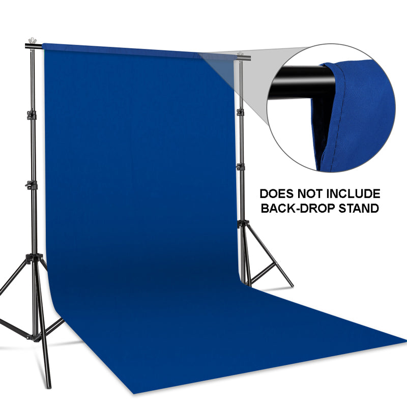 E-Photographic Professional Cotton Muslin Backdrop 3x6m Blue - EPH-CBDBL