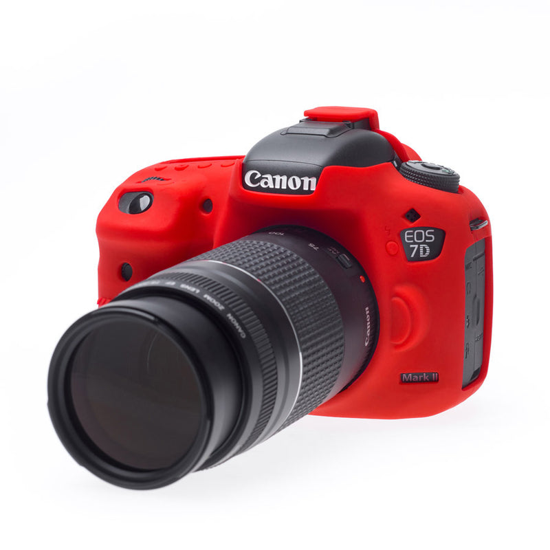 easyCover - Canon 7D MarkII DSLR - PRO Silicone Case - Red – ECC7D2R
