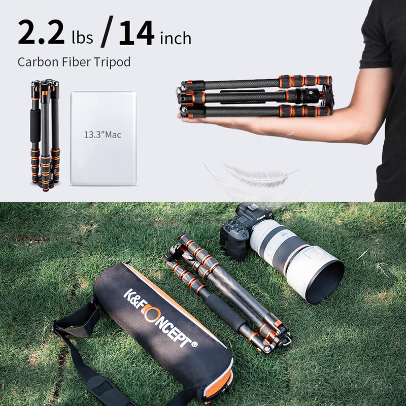 K&F Concept KF2624L Tripod-DSLR&Video-Monopod