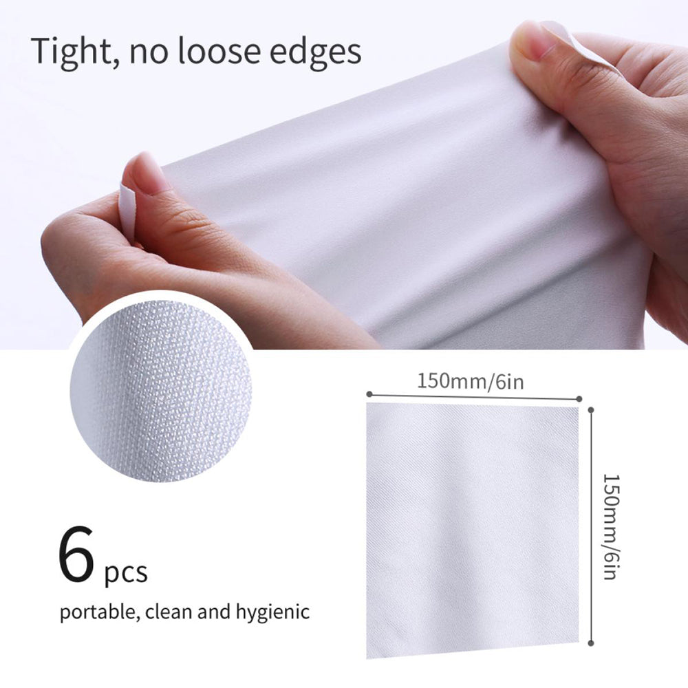 K&F Concept 6 pack dry needle a dust-free microfibre cloth  15 X 15cm  - SKU-1684