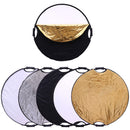 E-Photographic Professional 5 in 1 Multicolor 80cm Reflector Kit with Handle EPH5-180H